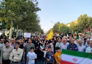 مردم کاشمر جنایات رژیم صهیونسیتی را محکوم کردند