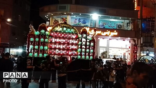 مراسم عزاداری حضرت رقیه(س) در مقابل مسجد المهدی شهر فردوسیه
