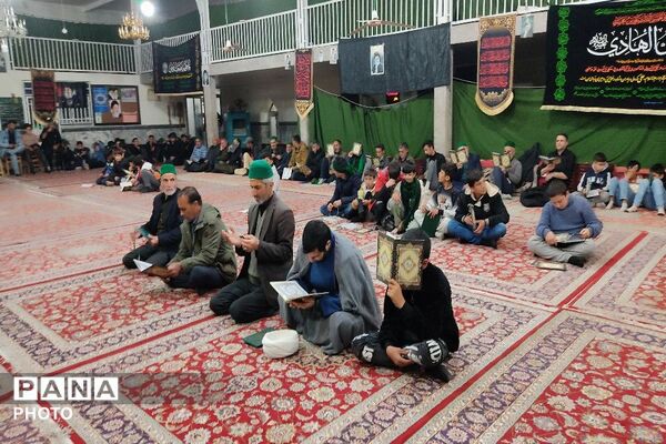 مراسم قرآن به سر در سومین شب قدرمسجد جامع شهر بار 