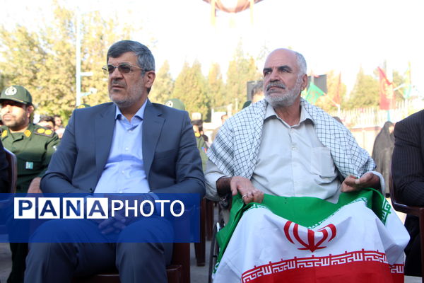 مراسم استقبال ار هفت شهید گمنام در یزد 