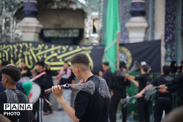 حضور دسته جات عزاداری سالروز شهادت امام حسن مجتبی(ع) در حرم بانوی کرامت