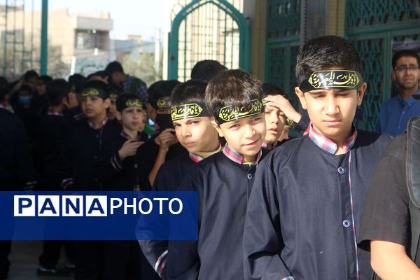 عزاداری دانش‌آموزان قم در آستان مقدس امامزاده سیدعلی(ع)