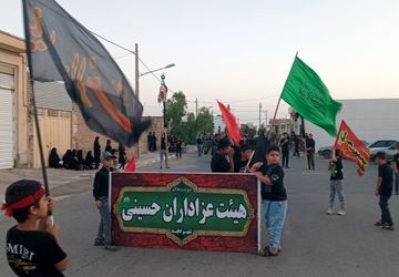 حرکت دسته‌های عزاداری هیات‌های مذهبی شهر انابد