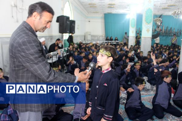 عزاداری دانش‌آموزان قم در آستان مقدس امامزاده سیدعلی(ع)