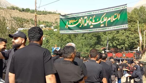دسته‌روی تاسوعای حسینی در روستای نوسر آمل