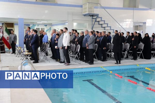 آیین بازگشایی استخر شهید مدنی ناحیه ۵ تبریز