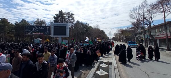 مردم شهرستان چناران با حضور گسترده در راهپیمایی روز قدس