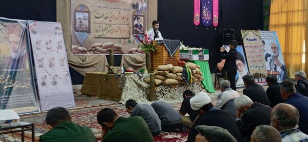 برگزاری دعای ندبه و یادواره شهدای خدمت در تکیه حسینی خلیل آباد