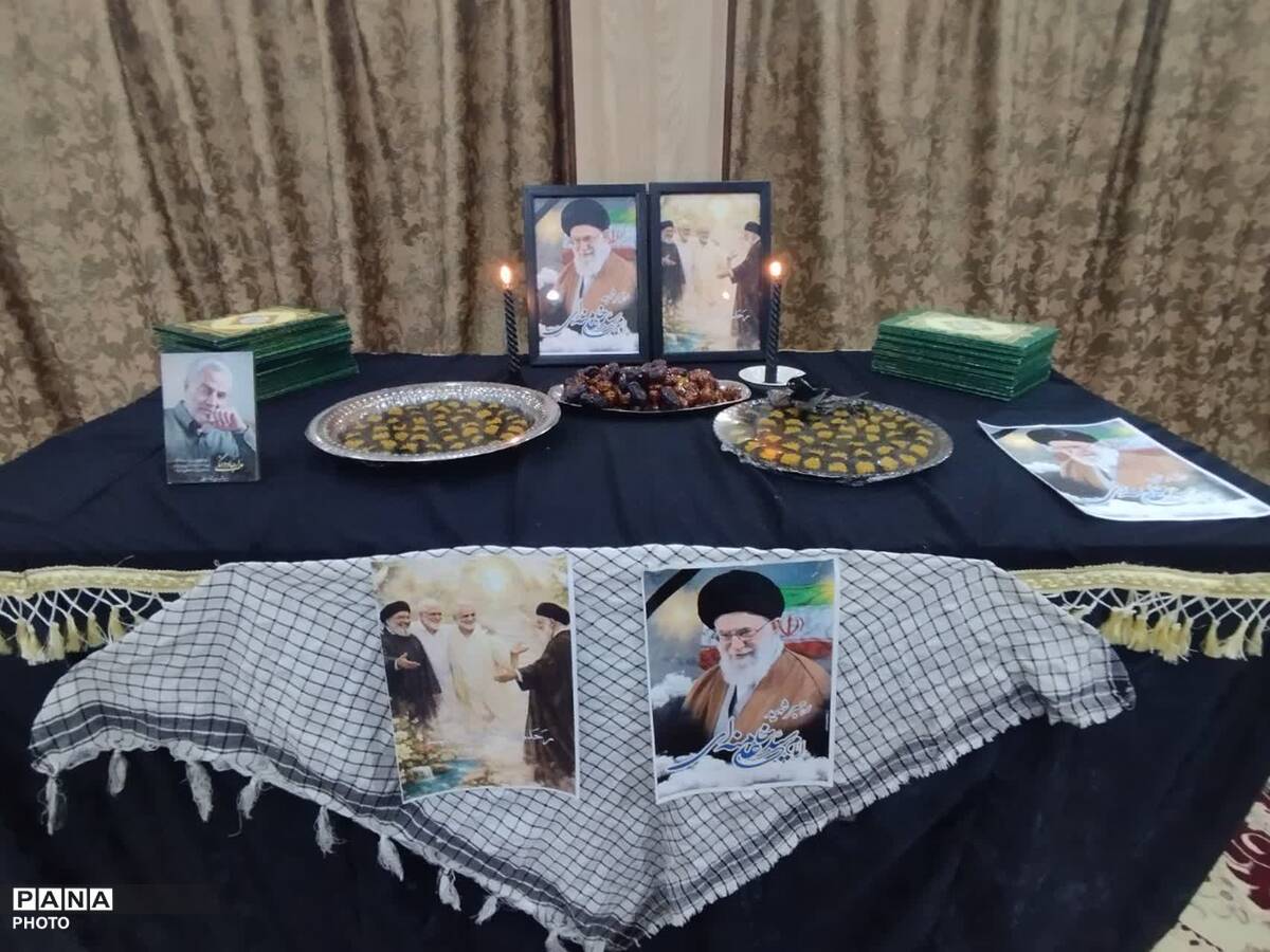 مراسم عزاداری شهادت رهبر معظم انقلاب در روستای مهدی آباد خلیل آباد