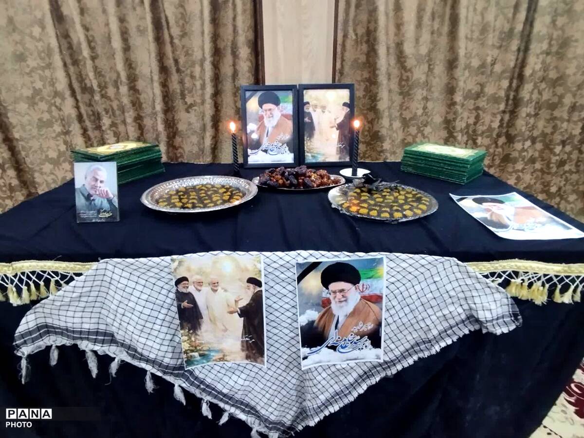 مراسم عزاداری شهادت رهبر معظم انقلاب در روستای مهدی آباد خلیل آباد