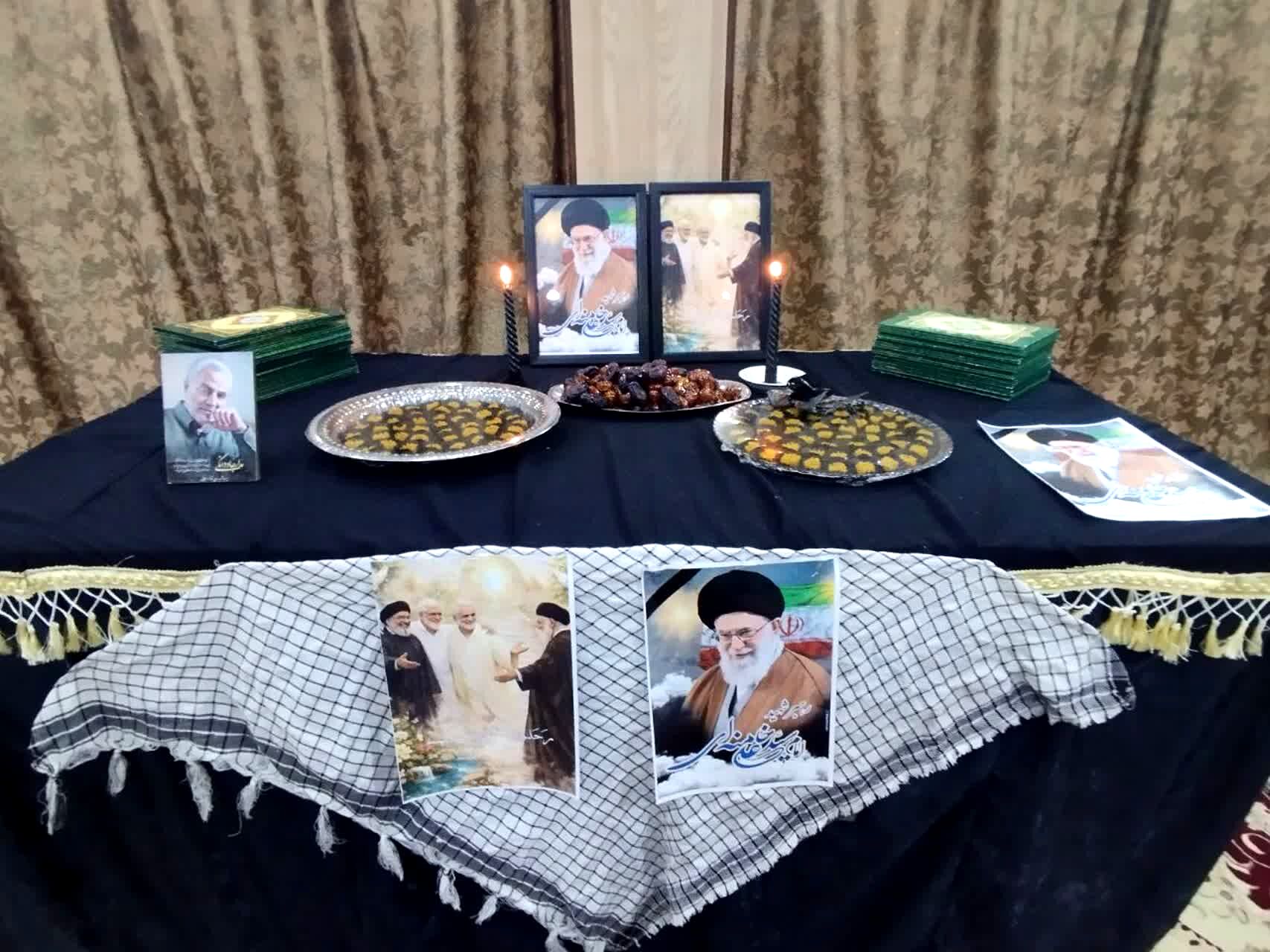 مراسم عزاداری شهادت رهبر معظم انقلاب در روستای مهدی آباد خلیل آباد