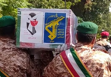 مراسم تشیع پیکر شهید جانباز علی رفیعی در کاشمر