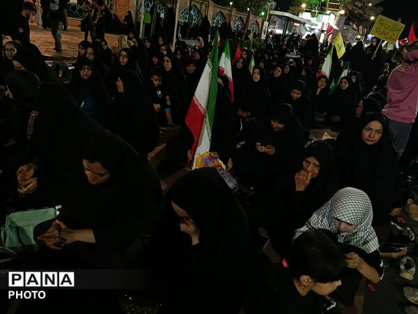 عزاداری گسترده در خیابان خرمشهر کاشمر همزمان با اجتماعات شبانه
