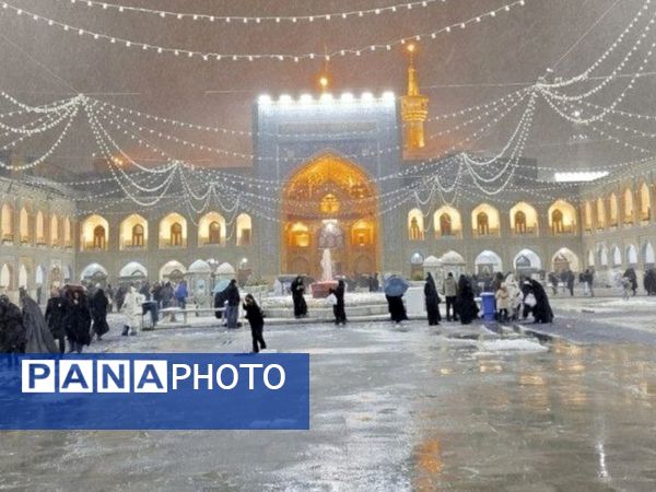 بارش برف در مشهد