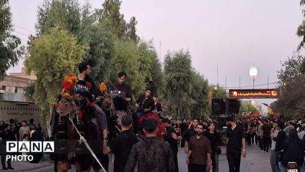 مراسم علَم کشی و کاروان نمادین اسرای کربلا در قم