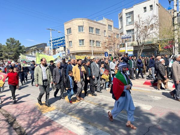 خروش مردم تربت‌جام در راهپیمایی روز قدس 
