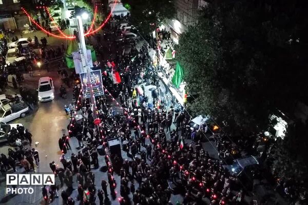 تجمع مردمی شهر صباشهر همزمان با مراسم شام غریبان  