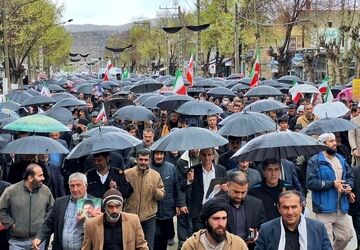 فریاد همدلی مردم شهرستان لردگان در راهپیمایی روز قدس