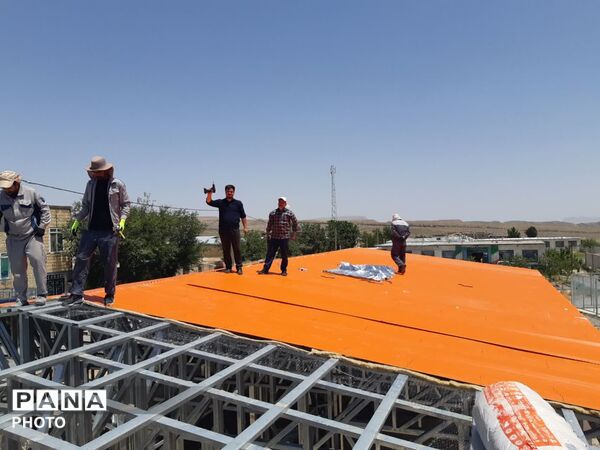عملیات اجرایی آموزشگاه ۶ کلاسه «شهید دربندی» در روستای قلعه‌ نوِ کلات 