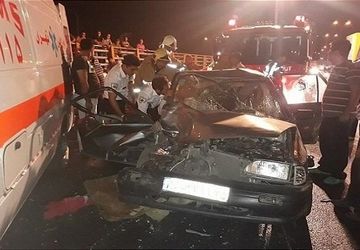 برخورد مرگبار پراید با کارگران در اتوبان زین‌الدین