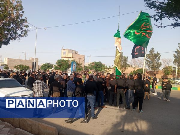 آیین استقبال از هیئت های عزاداری در روستای عشق آباد 