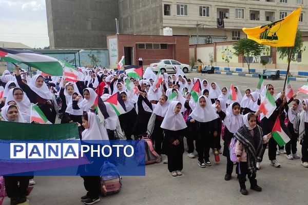 خروش دانش‌آموزان منطقه کهریزک در محکومیت شهادت سید حسن نصرالله و جنایات رژیم غاصب صهیونیستی 