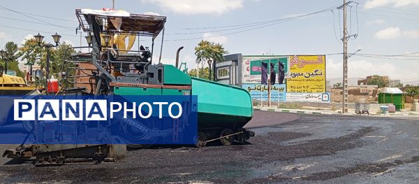 بازسازی آسفالت میدان اصلی شهر تیتکانلو 