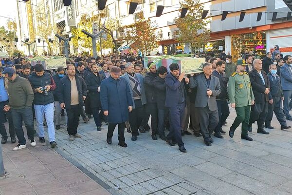 تشییع پیکر مطهر شهدای گمنام در کردستان 