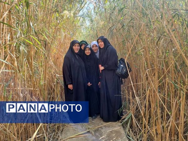 حضور دانش‌آموزان دبیرستان شهیده معصومه قزوینی در اردوی راهیان نور جنوب