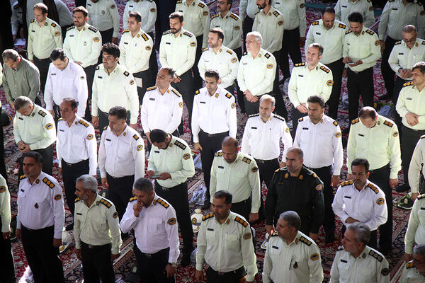 آیین گرامیداشت سالروز طوفان الاقصی با حضور کارکنان پلیس در قم