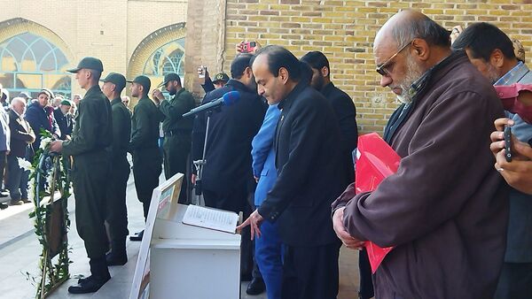 تشییع پیکر جانباز شهید علی فتح آبادی در نیشابور 