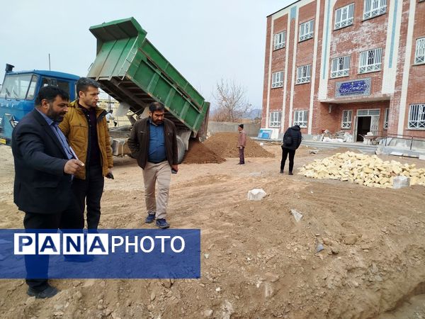 بازدید معاون توسعه و پشتیبانی اداره آموزش و پرورش کاشمر از مراحل ساخت آموزشگاه مرحوم حسین نساجیان کاشمر 