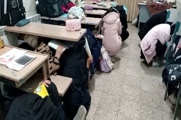 بیست و هفتمین مانور زلزله سراسری در دبیرستان شهید مجید دهنوی نیشابور 
