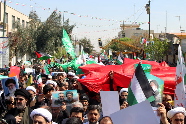 جلوه هایی شکوهمند از راهپیمایی روز جهانی قدس در قم