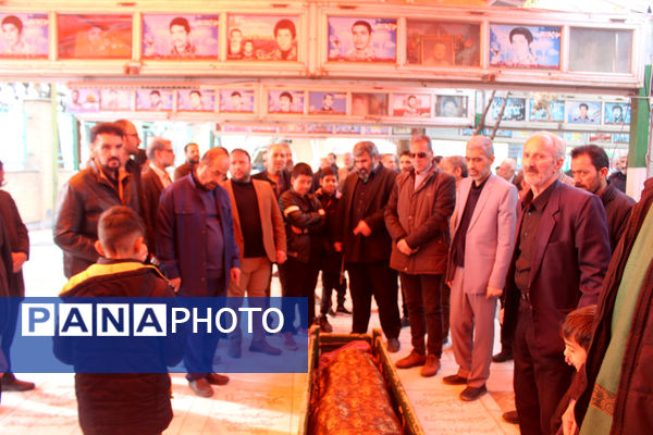 مراسم تشییع مادر شهید «حسین بی‌تا» در قم