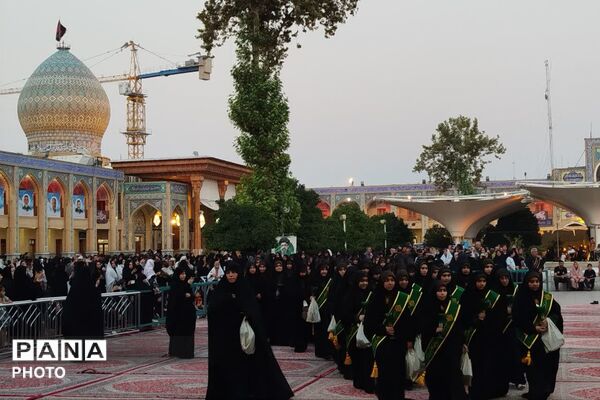 آیین لاله‌گردانی در شام غریبان امام رضا(ع)