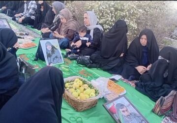  سفره ام البنین برای شهدای جنگ رمضان پردیس