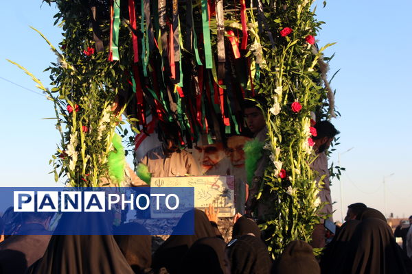 تشییع پیکر مطهر شهید گمنام در شهرستان دارالصابرین بم 