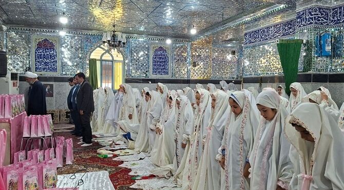 شکوه بندگی دختران در ضیافت جشن تکلیف شهرستان قرچک 