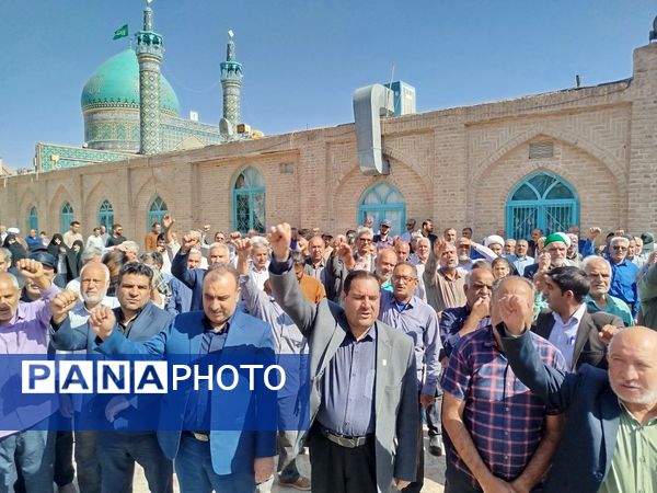 راهپیمایی جمعه خشم باحضور جمعی مردم ولایت مدار ترشیزکهن در کاشمر 