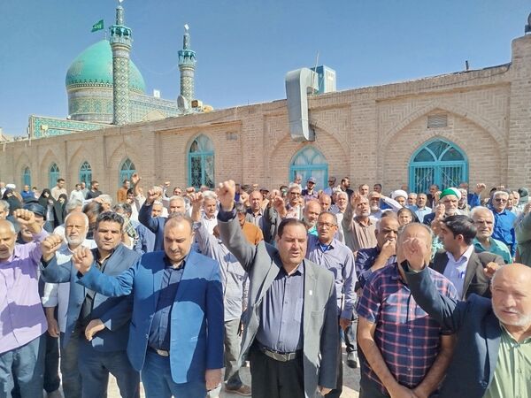 راهپیمایی جمعه خشم باحضور جمعی مردم ولایت مدار ترشیزکهن در کاشمر 