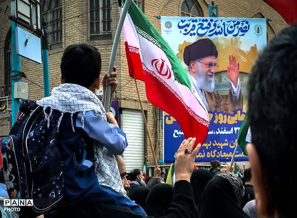 از دل کویر تا قدس، فریاد آزادی طنین‌انداز شد