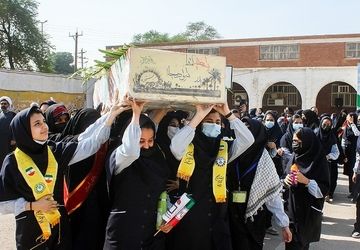 مدارس شهرستان مرزی درمیان، میزبان شهید گمنام