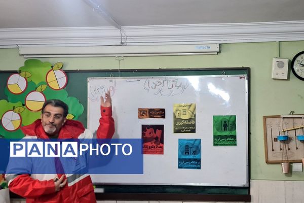 مانور سراسری زلزله در دبستان هموطن یک رودهن 