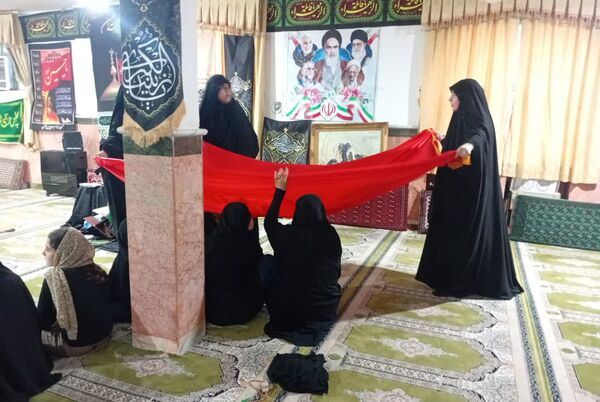آیین شام غریبان دختران زینبی در آشخانه