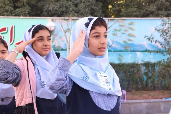 صبحگاه دانش در دبستان رجبی گرگان
