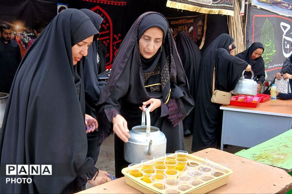 دلنوشته‌های عزاداران در موکب فرهنگیان شیروان