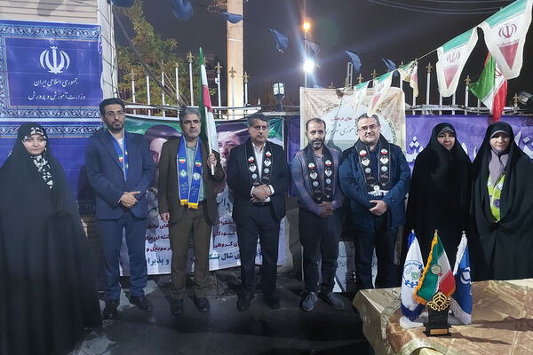 حضور معاون پرورشی شهر تهران در موکب سازمان دانش‌آموزی شهر تهران 