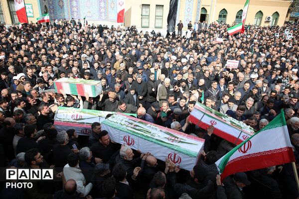 تشییع پیکر شهدای بمباران تروریستی آمریکا و اسرائیل در ارومیه