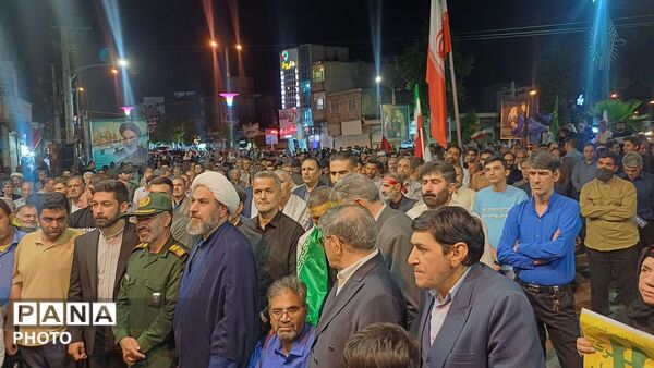 کوهدشت  یک صدا،اجتماع مردمی برای دفاع از وطن  وبیعت بارهبر جدید
